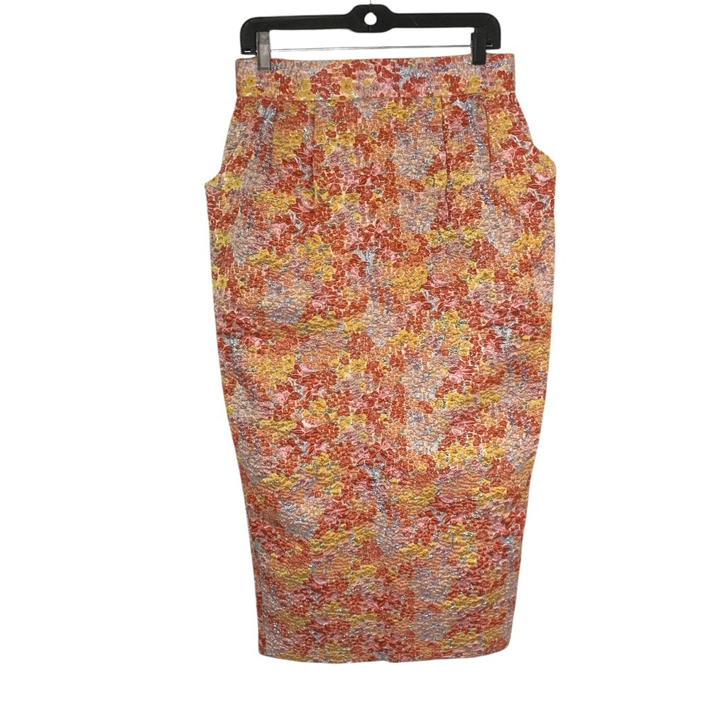 NWT Lulu's Vibrant Multicolor Textured Medium Ellarina Pink Midi/Maxi Skirt